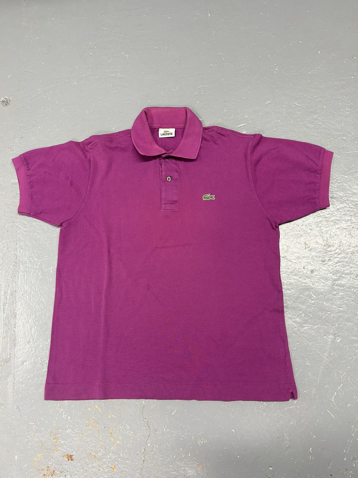 Lacoste × Vintage Crazy Vintage 90s Essential Purple Lacoste Polo Tee Shirt Size US L / EU 52-54 / 3 - 1 Thumbnail