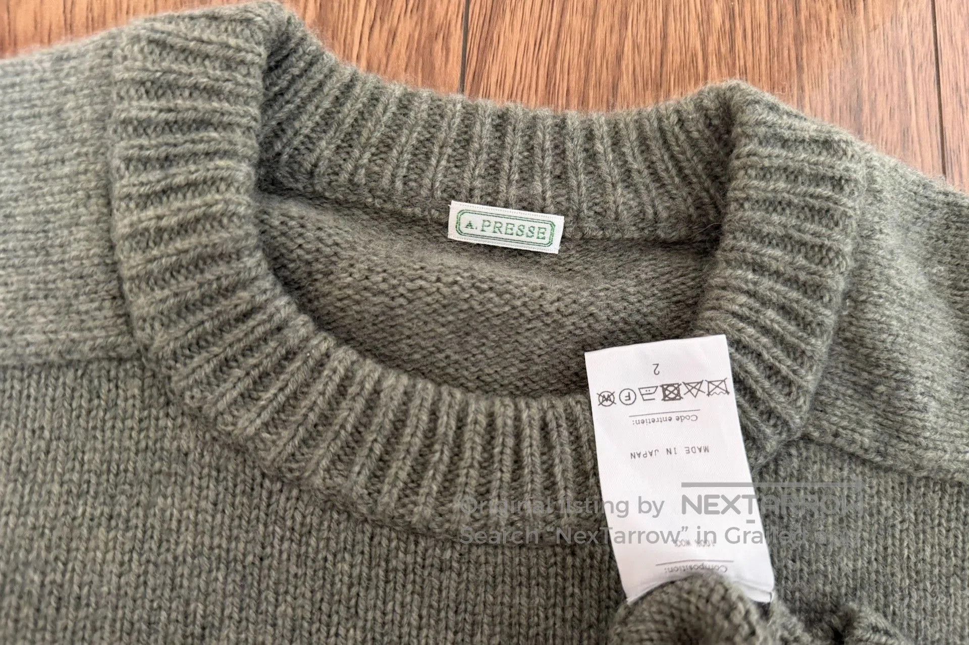 A.PRESSE A.PRESSE Pure Wool Pullover Sweater. Size US M / EU 48-50 / 2 - 4 Thumbnail