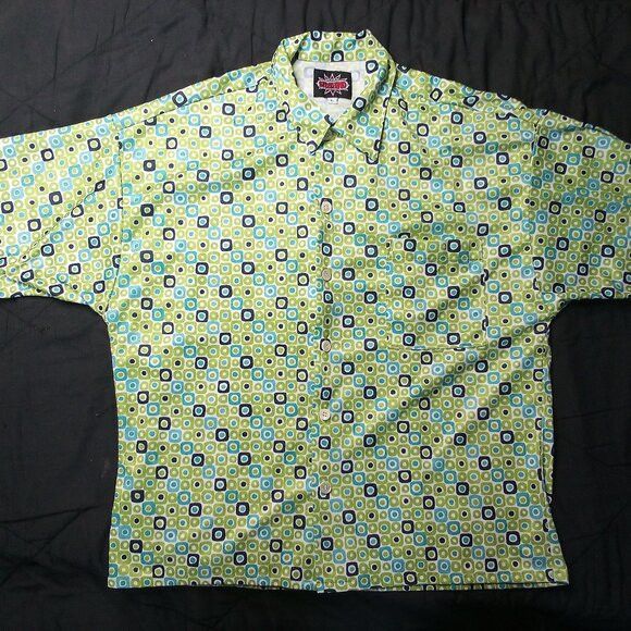 Vintage Vintage Dots Tiles MCM Polyester Disco Shirt Size US L / EU 52-54 / 3 - 2 Thumbnail