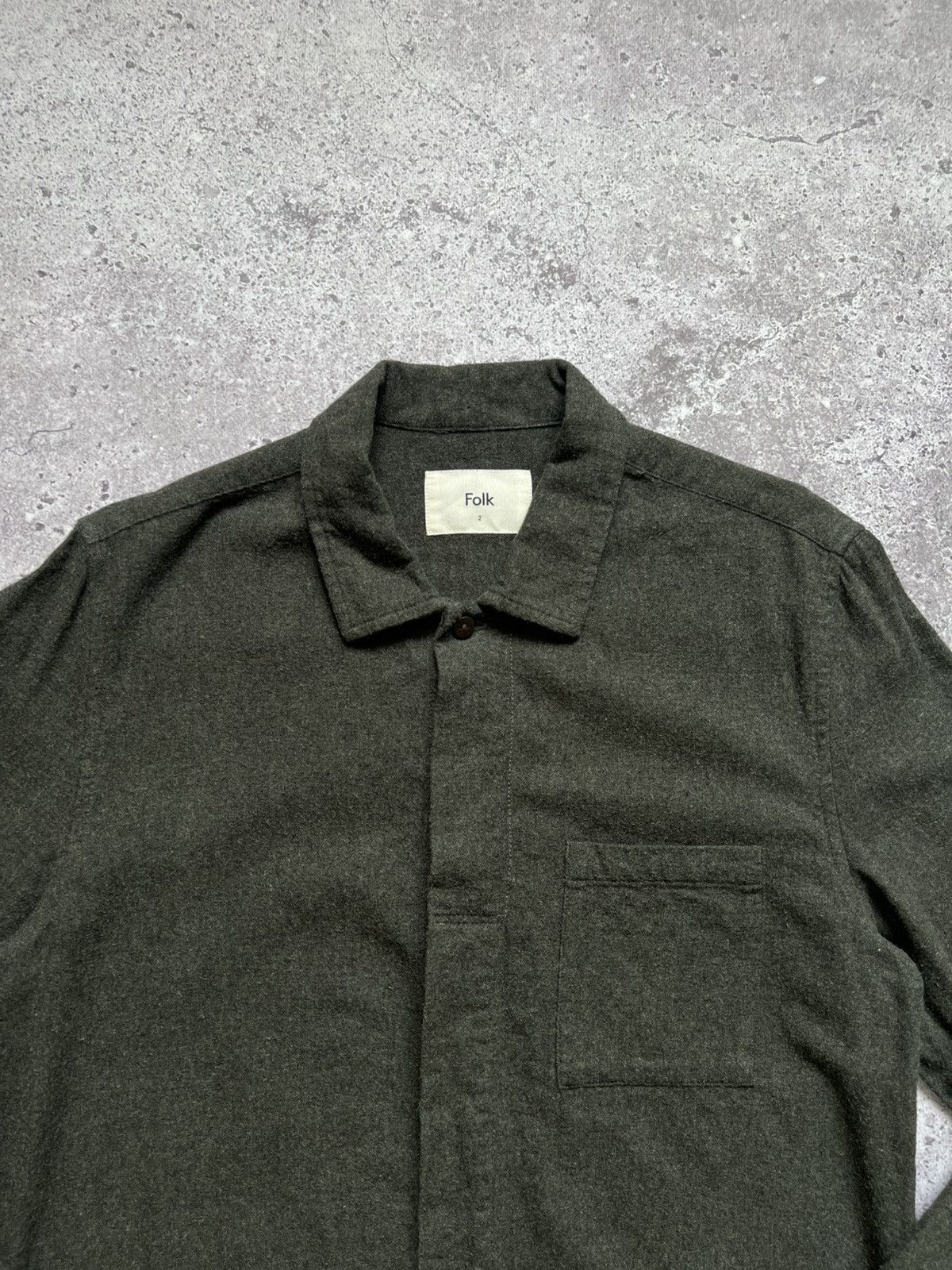 Folk Folk Cotton Shirt Button Up Long Sleeve Grey Size US S / EU 44-46 / 1 - 6 Thumbnail