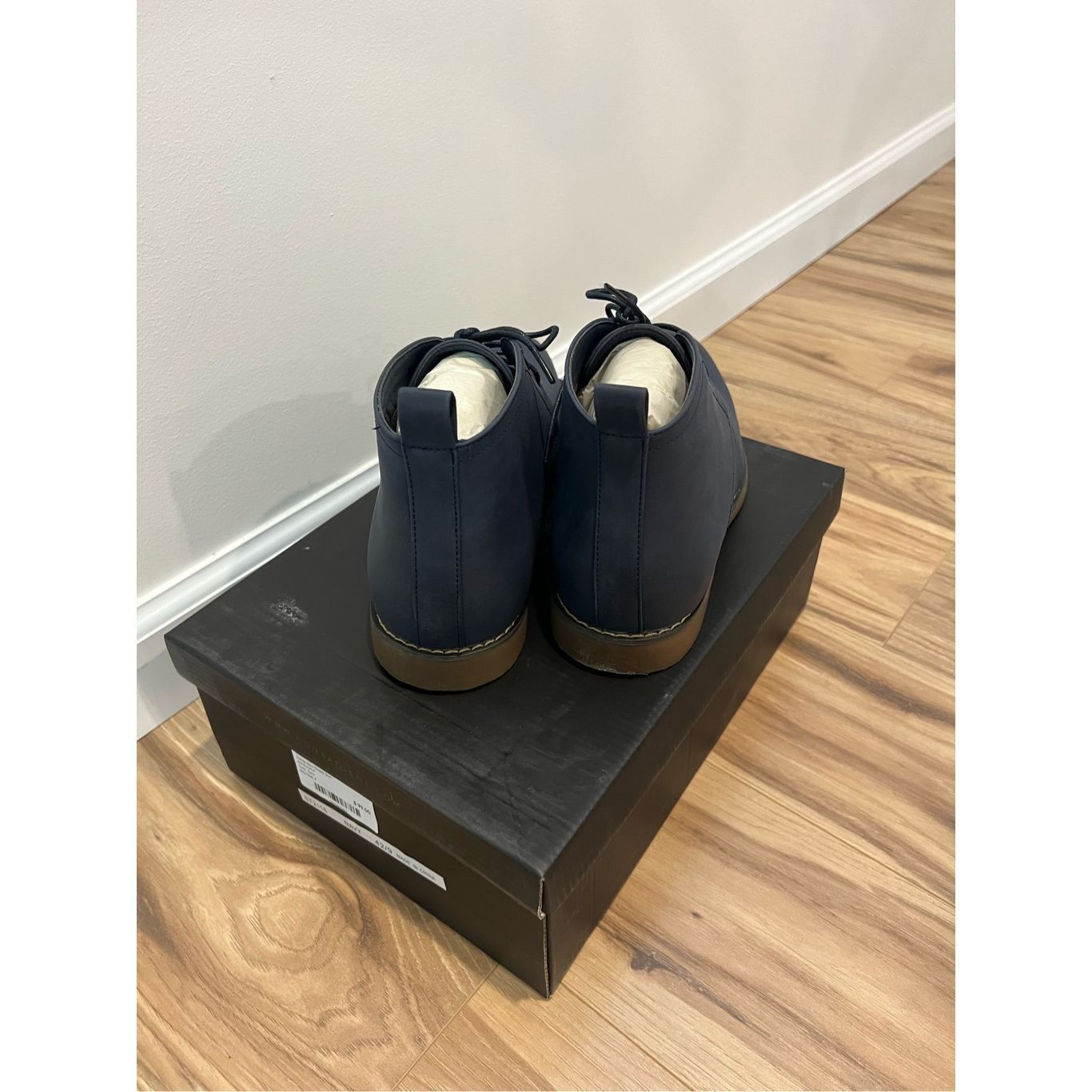 Other Toecap NWT Navy Satin Sheen Leather Chukka Boots sz 7 Size US 7 / EU 40 - 3 Thumbnail