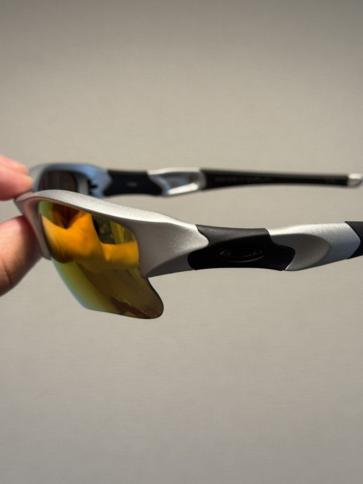 Oakley OAKLEY Half Jacket Silver/Orange SUNGLASSES Size ONE SIZE - 2 Thumbnail