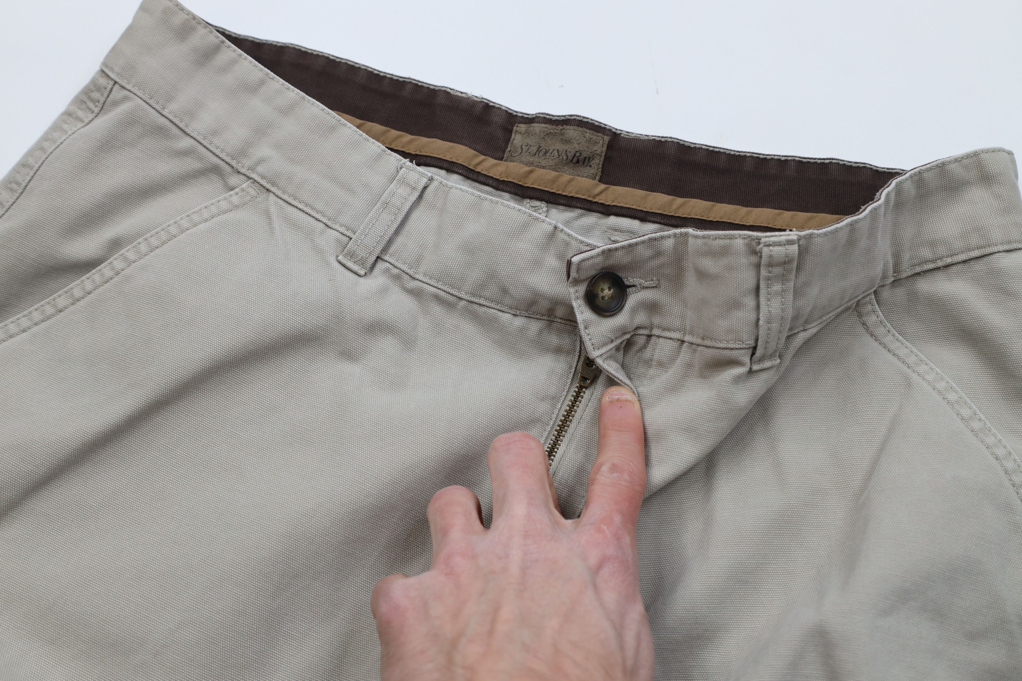 Vintage Vintage 90s Streetwear Wide Leg Cargo Pants Beige Cotton Size US 36 / EU 52 - 6 Thumbnail