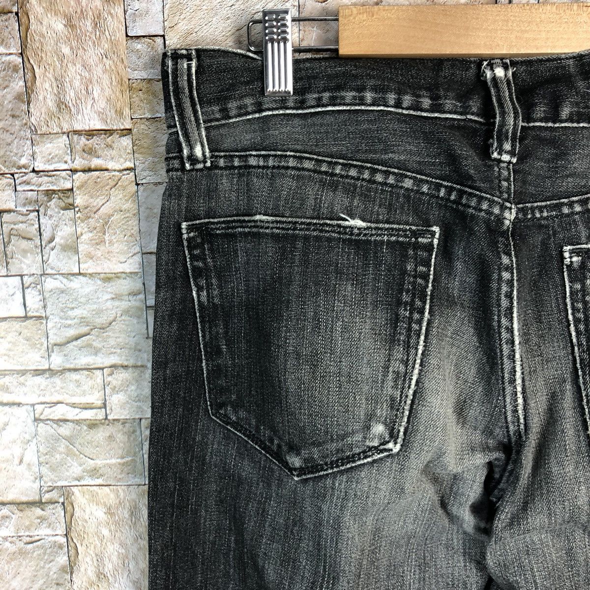 Japanese Brand Uniqlo vintage Jeans faded Black Denim Pants #A131 Size US 32 / EU 48 - 18 Thumbnail