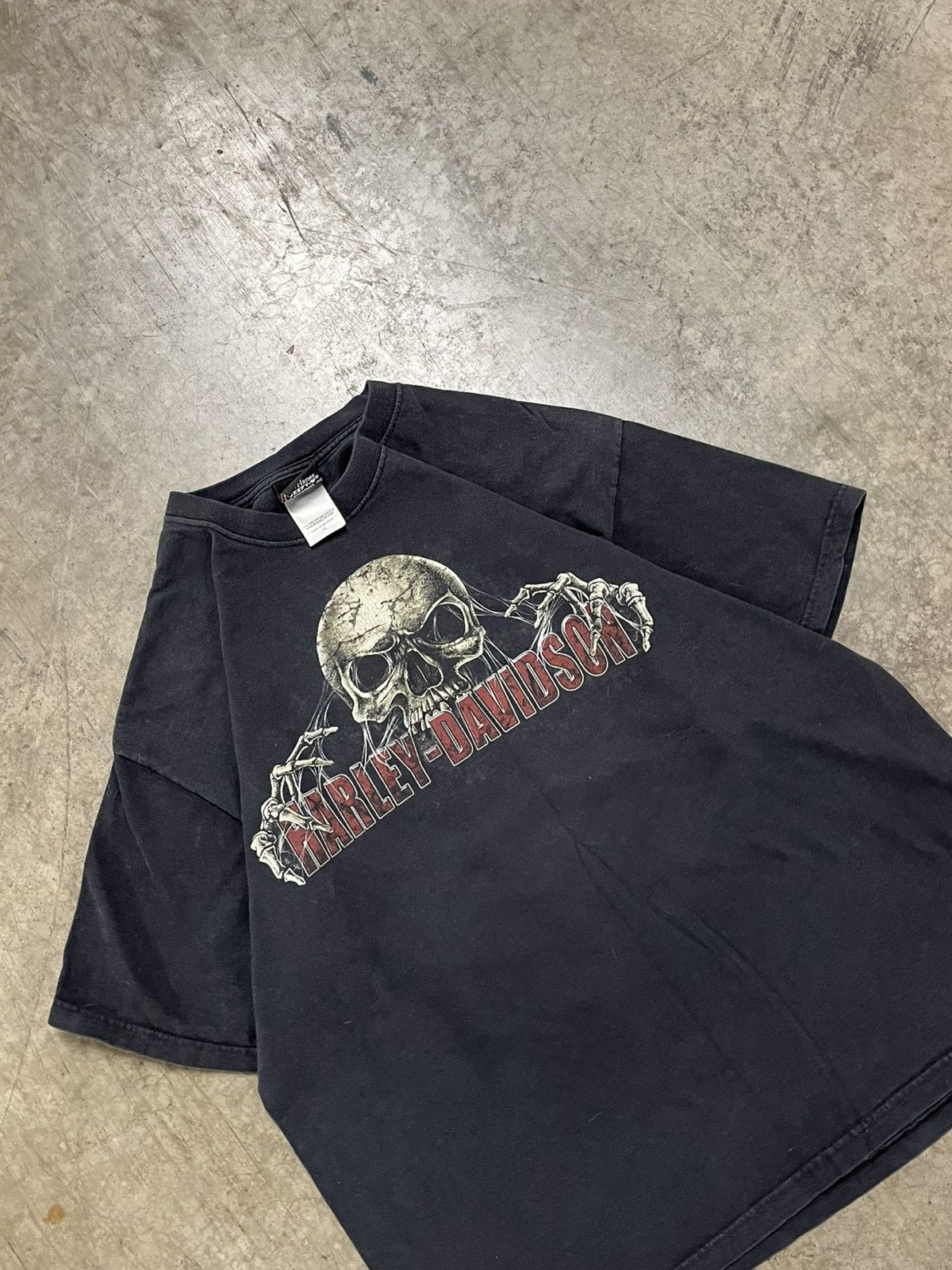 Harley Davidson × Vintage Harley Davidson vintage grunge skull tee biker skater rare Size US XL / EU 56 / 4 - 3 Thumbnail