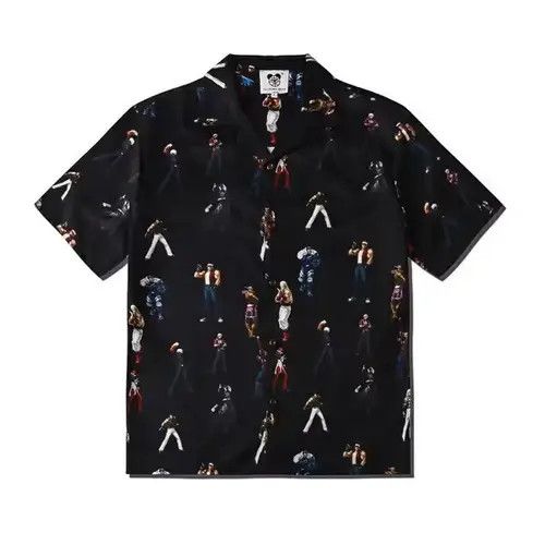 outdoor function camp hiphop aloha hawaiian graphics shirt