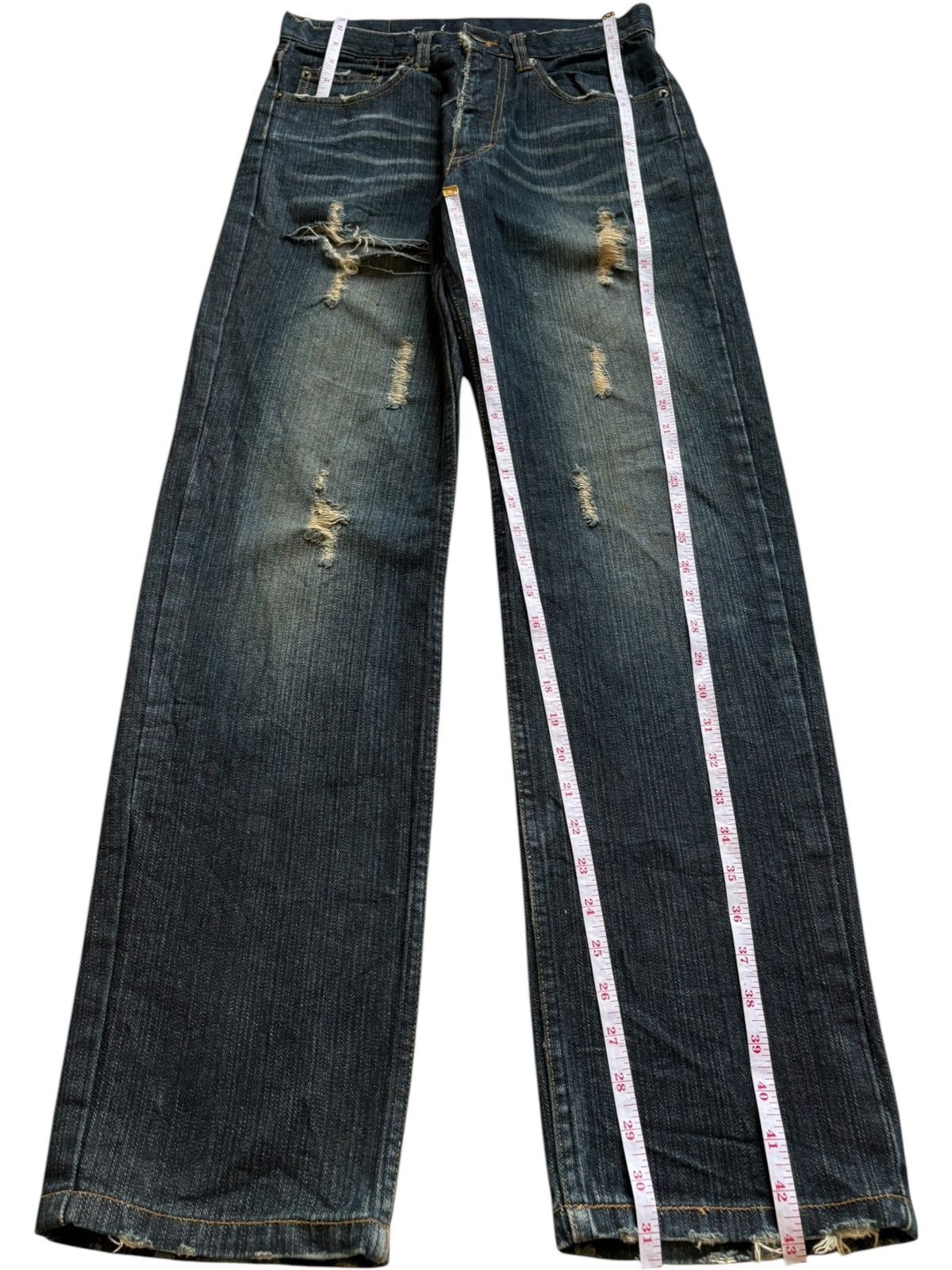 Japanese Brand Vintage Japanese Brand Mud Wash Distressed Jeans Size US 30 / EU 46 - 13 Thumbnail