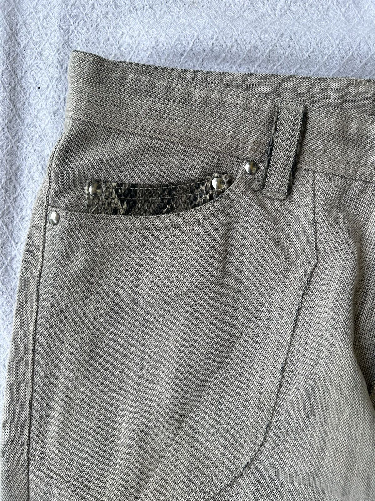 Japanese Brand Taka iq bottom casual pant with snake skin Size US 32 / EU 48 - 8 Thumbnail