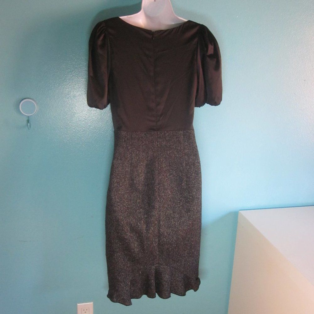 Rebecca Taylor Rebecca Taylor Dress Satiny Brown Top with Tweed Bottom Size Size M / US 6-8 / IT 42-44 - 7 Thumbnail