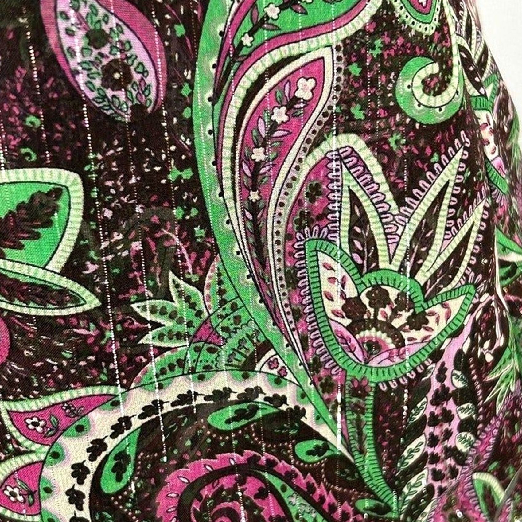 Vintage VINTAGE Y2K Paisley Tiered Blouse Womens Medium Blouse Red, Paisley Style, 2000s Boho Womens M Size M / US 6-8 / IT 42-44 - 6 Thumbnail