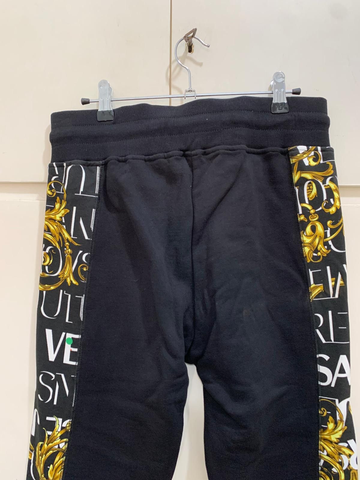 Versace Jeans Couture Versace Jeans Culture Baroque Logo Print Pants, XS, black Size US 28 / EU 44 - 11 Thumbnail