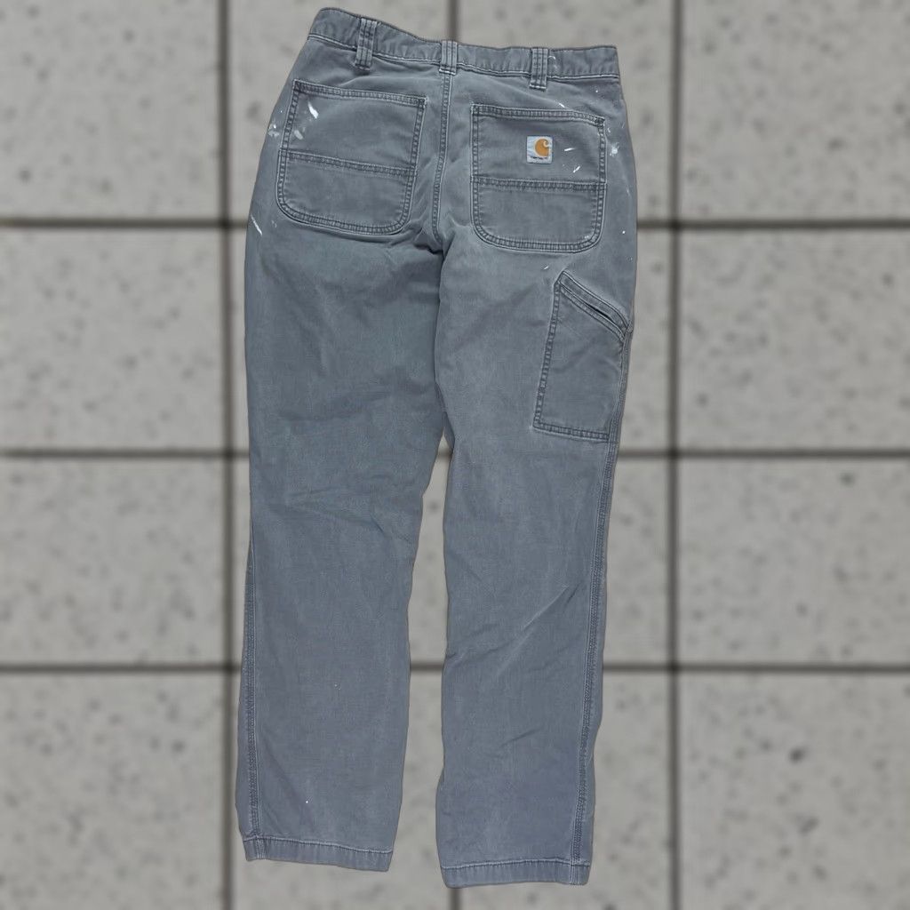 Carhartt Carhartt Mens Pants Relaxed Fit Carpenter Gray 32x31 Inseam 31 Paint Splatter Distressed Size US 32 / EU 48 - 1 Thumbnail