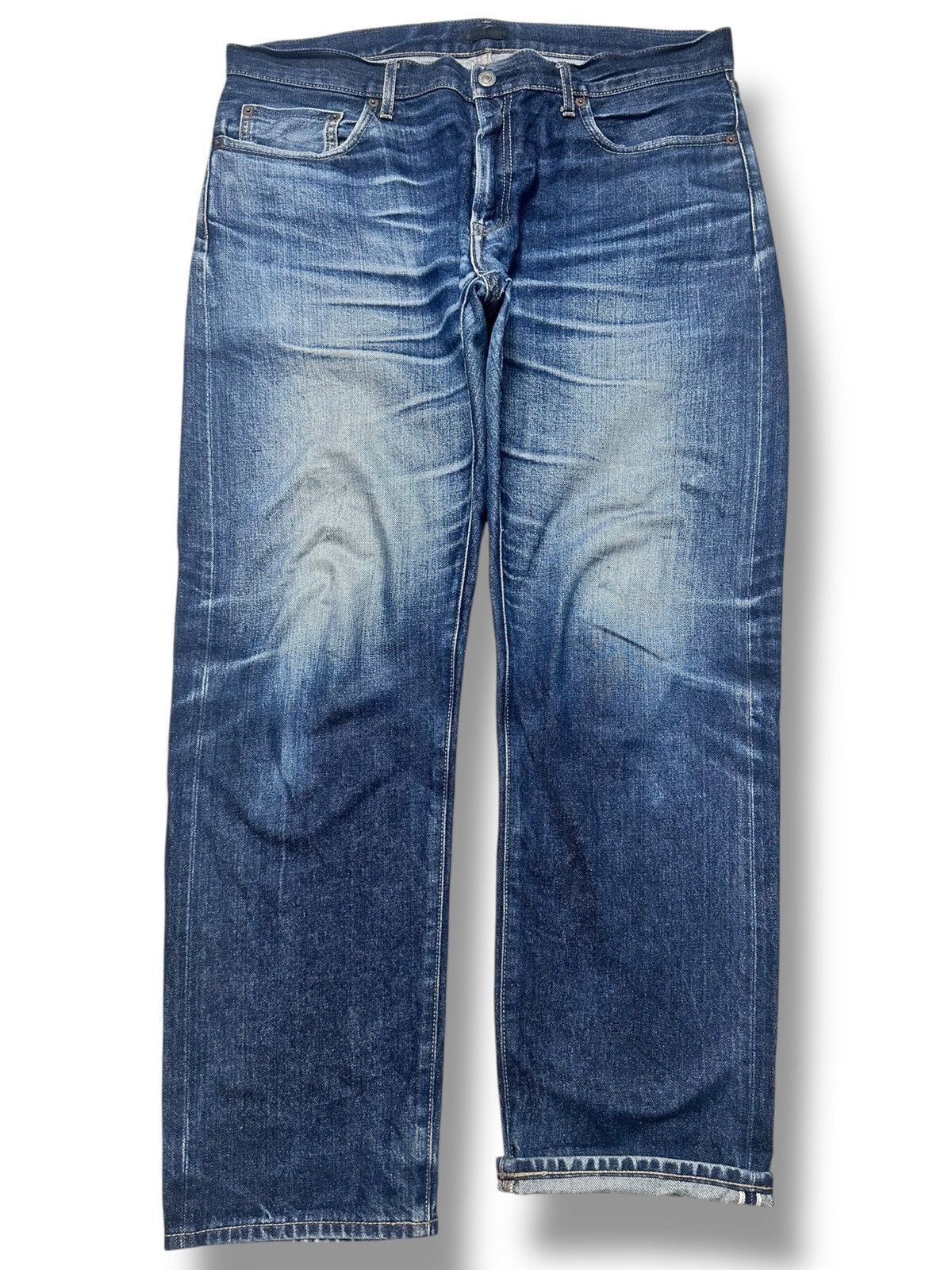 Uniqlo UNIQLO Selvedge Vintage Denim Kaihara Jeans Straight Leg Size US 37 - 1 Thumbnail
