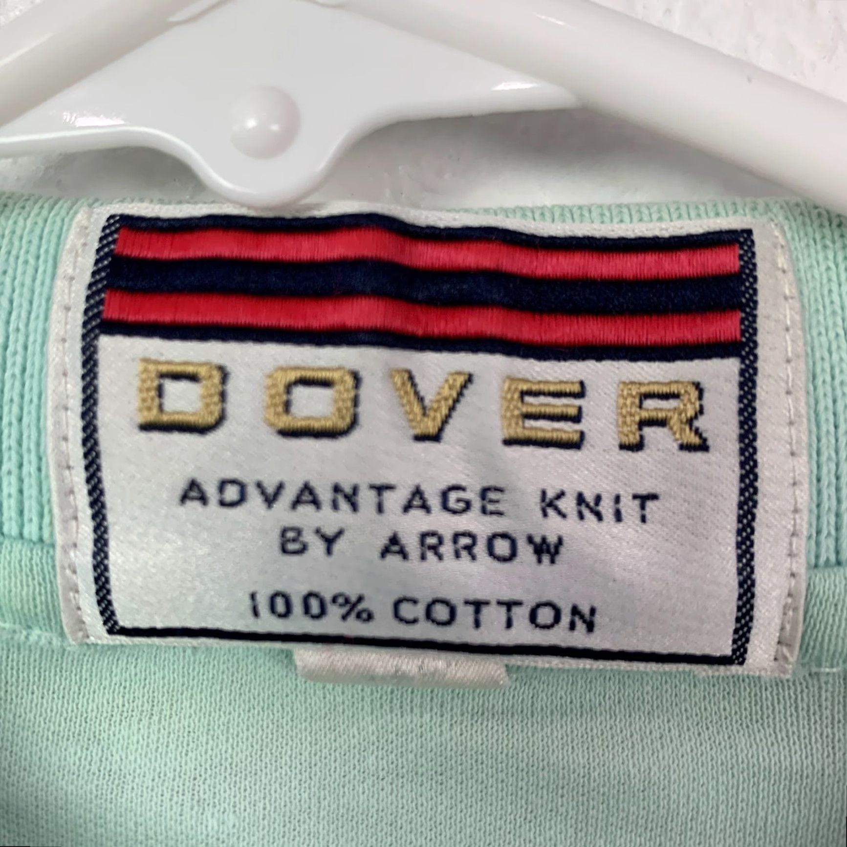 Arrow VINTAGE Dover Arrow Polo Shirt Mint Green 100% Cotton Regular M Mens Collar-Down Short Sleeve 90s Theme Size US M / EU 48-50 / 2 - 3 Thumbnail
