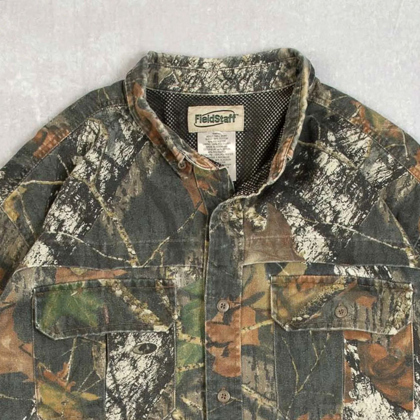 Vintage VINTAGE Mens Real Tree Camo Shirt Large Brown 1990s Camouflage Size US L / EU 52-54 / 3 - 3 Thumbnail