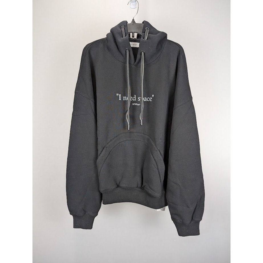 Off-White o1rshd1 Give Me Space DBL String Hoodie in Black / White Size US L / EU 52-54 / 3 - 2 Thumbnail