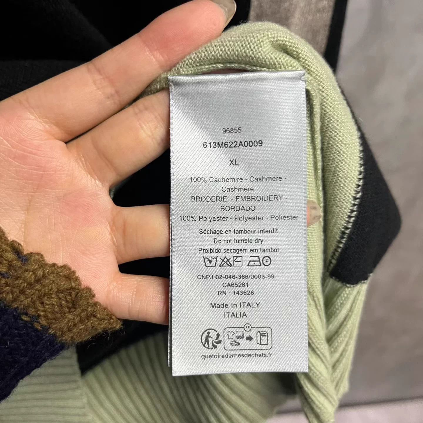 Dior Dior 26 ibex intarsia ribbed crew cashmere XL new tags Size US XL / EU 56 / 4 - 4 Thumbnail