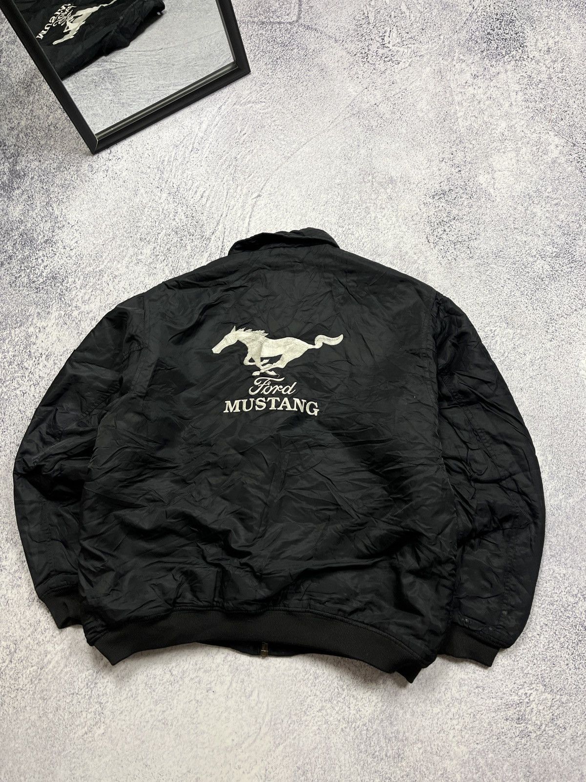 Vintage Vintage Ford Mustang Bomber Jacket Flyers Boxy 90’s Rare Size US L / EU 52-54 / 3 - 15 Thumbnail