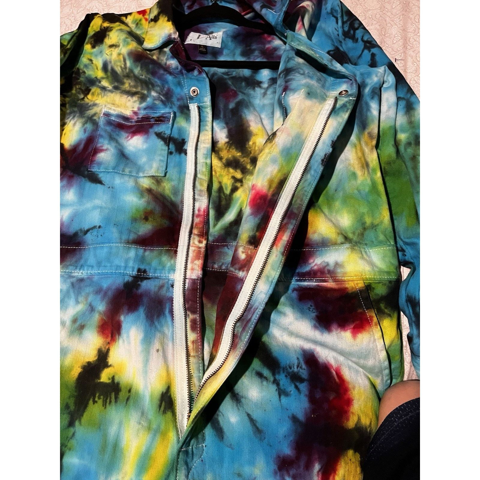 Lee Lee Union Alls Coveralls XL Tie Dye Workwear Jumpsuit Size US 40 / EU 56 - 7 Thumbnail