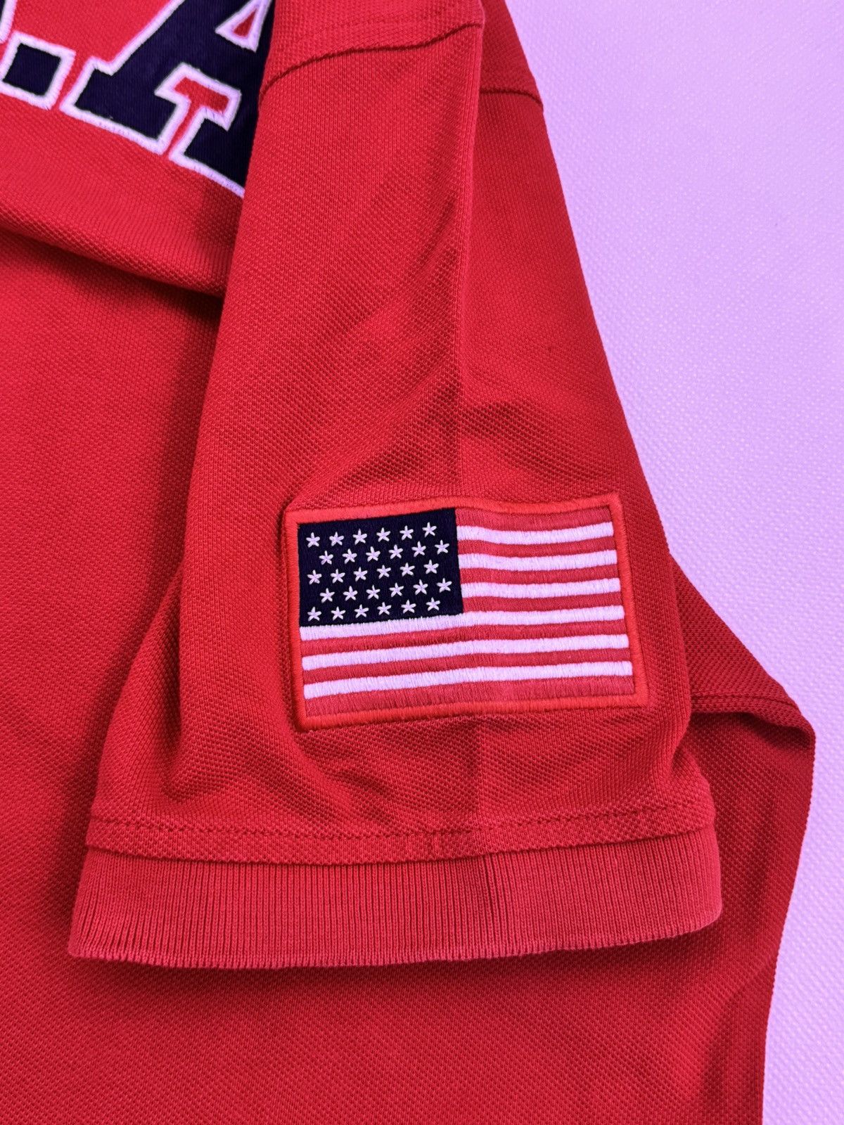 Tommy Hilfiger Tommy Hilfiger Polo Red M – USA, Texas & Flag Patches Size US M / EU 48-50 / 2 - 3 Thumbnail