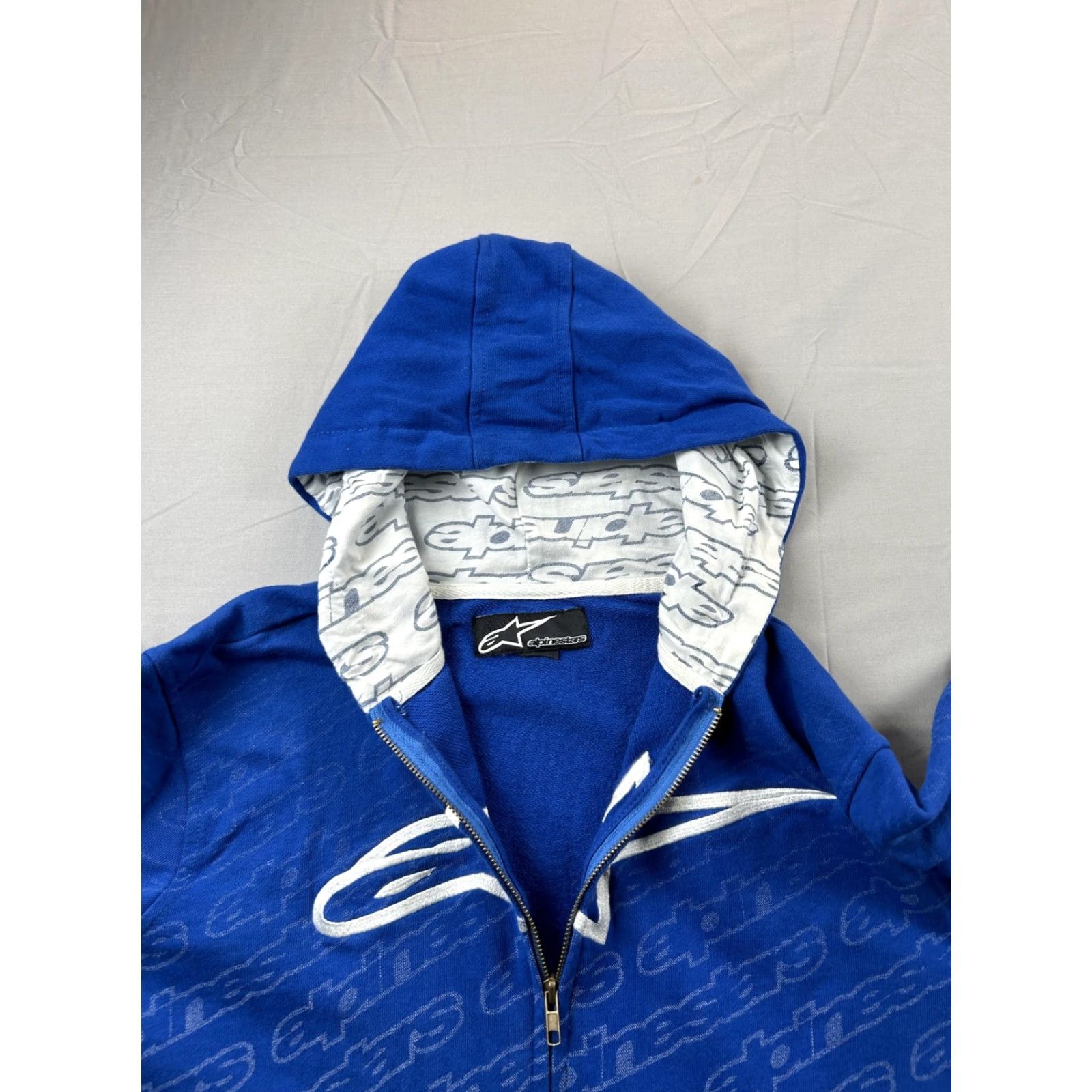 Alpinestars Alpinestars Hoodie Mens XS Blue Full Zip Fleece Graphic Sweatshirt Size US XS / EU 42 / 0 - 3 Thumbnail