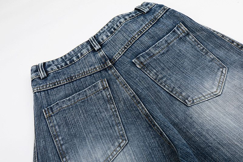 Vintage Men's American Retro Washed & Distressed Curved-Leg Trousers Size US 32 / EU 48 - 4 Thumbnail