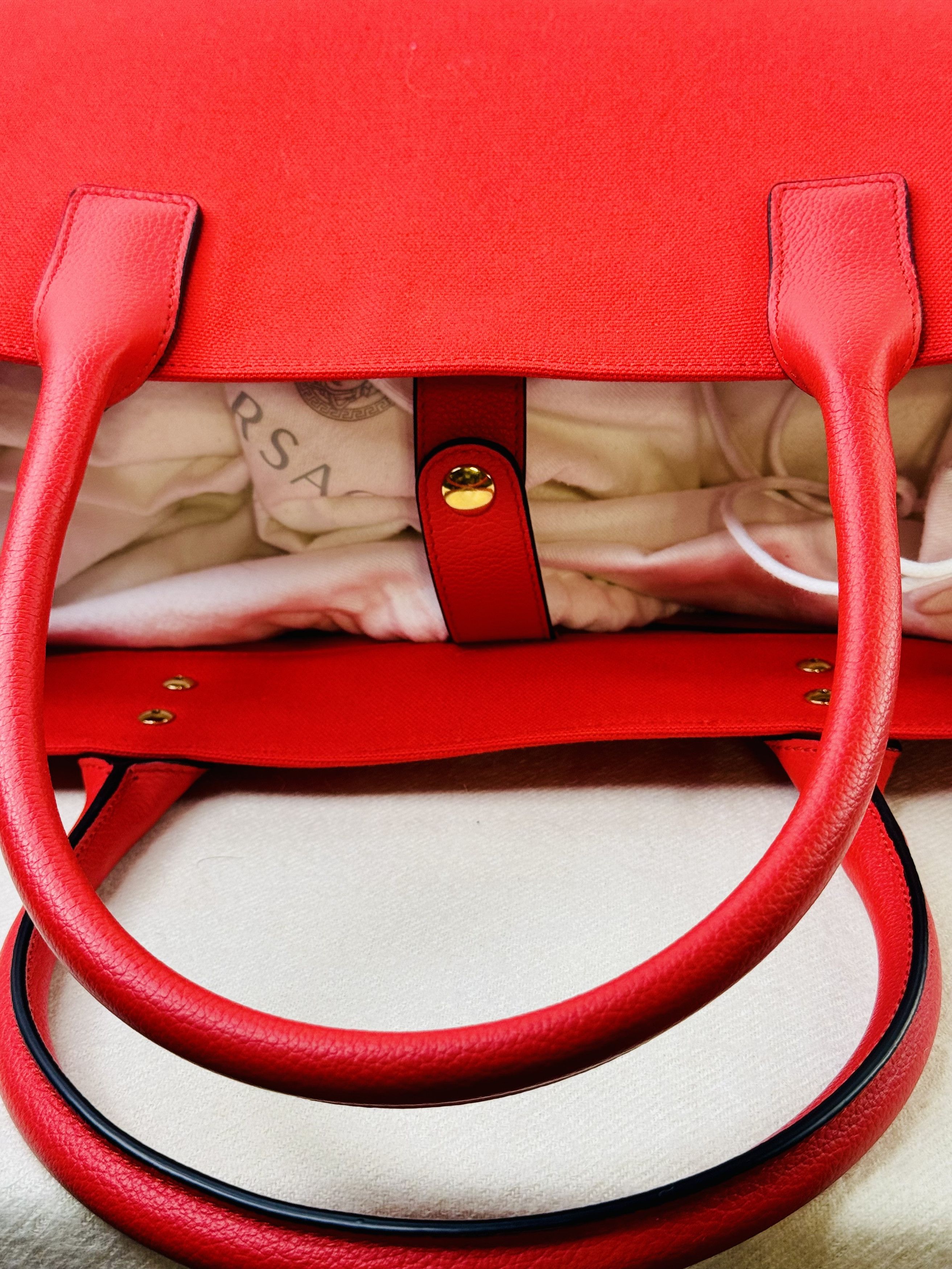 Versace La Medusa Canvas Large Tote Bag Size ONE SIZE - 6 Thumbnail