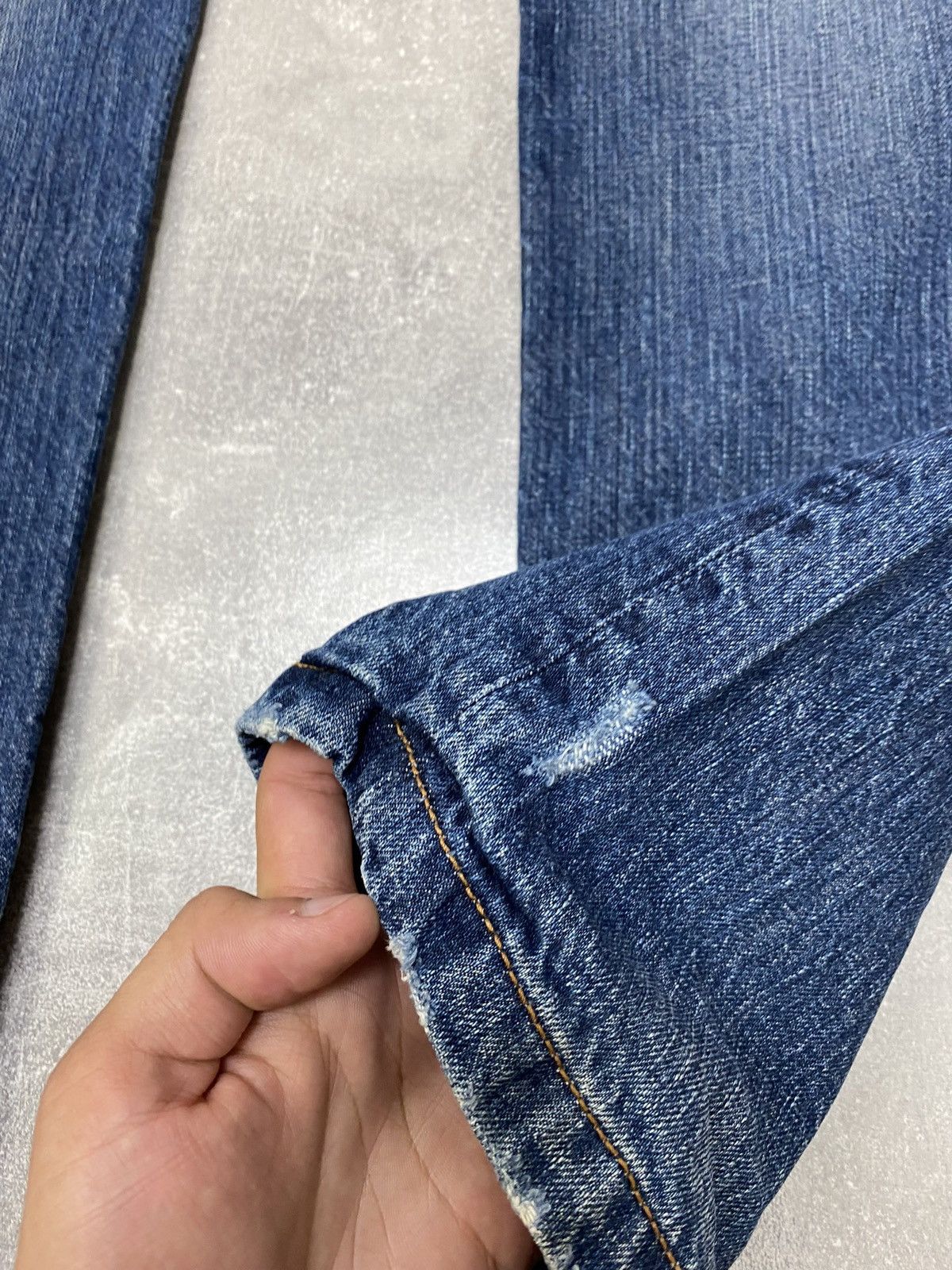 Designer × Dirk Bikkembergs Dirk Bikkembergs Sport Couture Cut Raw Denim Jeans Size US 34 / EU 50 - 9 Thumbnail