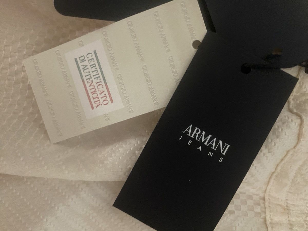 Armani NWT Armani Icicle White Fantasia Knit A Line Mini Skirt 6 US Size 26" / US 2 / IT 38 - 12 Thumbnail