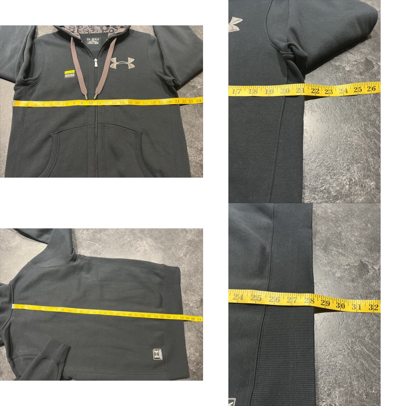 Under Armour Under Armour Storm Water Resistant Full Zip Hoodie M Black Mens Sportswear Size US M / EU 48-50 / 2 - 8 Thumbnail