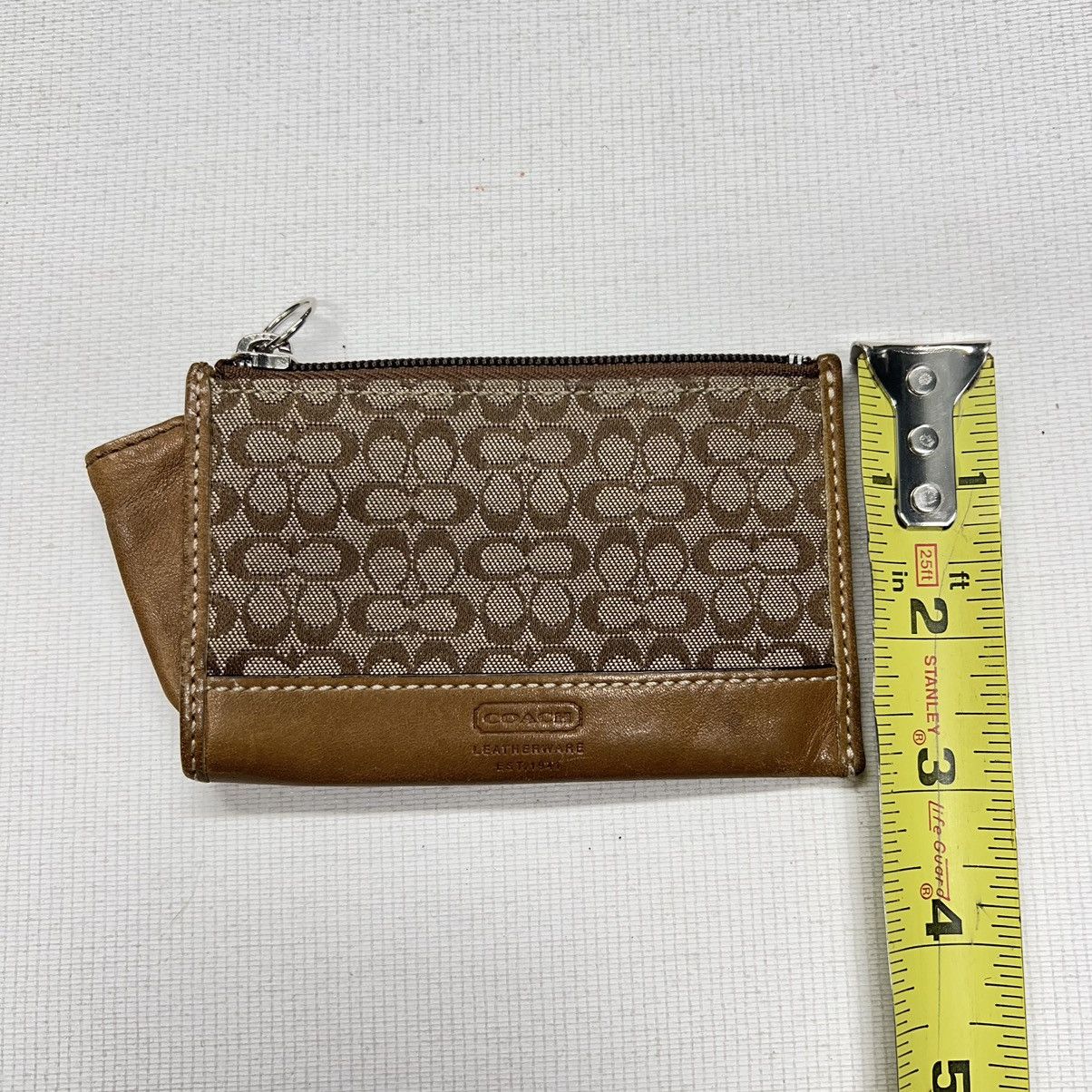 Coach × Vintage VTG Coach Coin Purse Monogram Logo Zipper Key Chain ID Y2K Size ONE SIZE - 16 Thumbnail