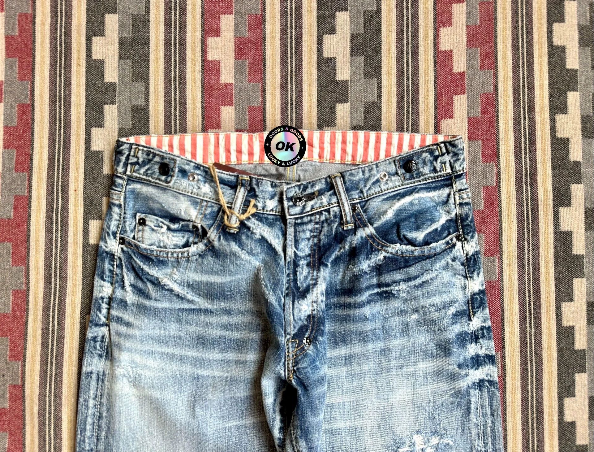 Prps Prps Purple Distressed Heavy Washed Denim P55P101A Size US 32 / EU 48 - 3 Thumbnail