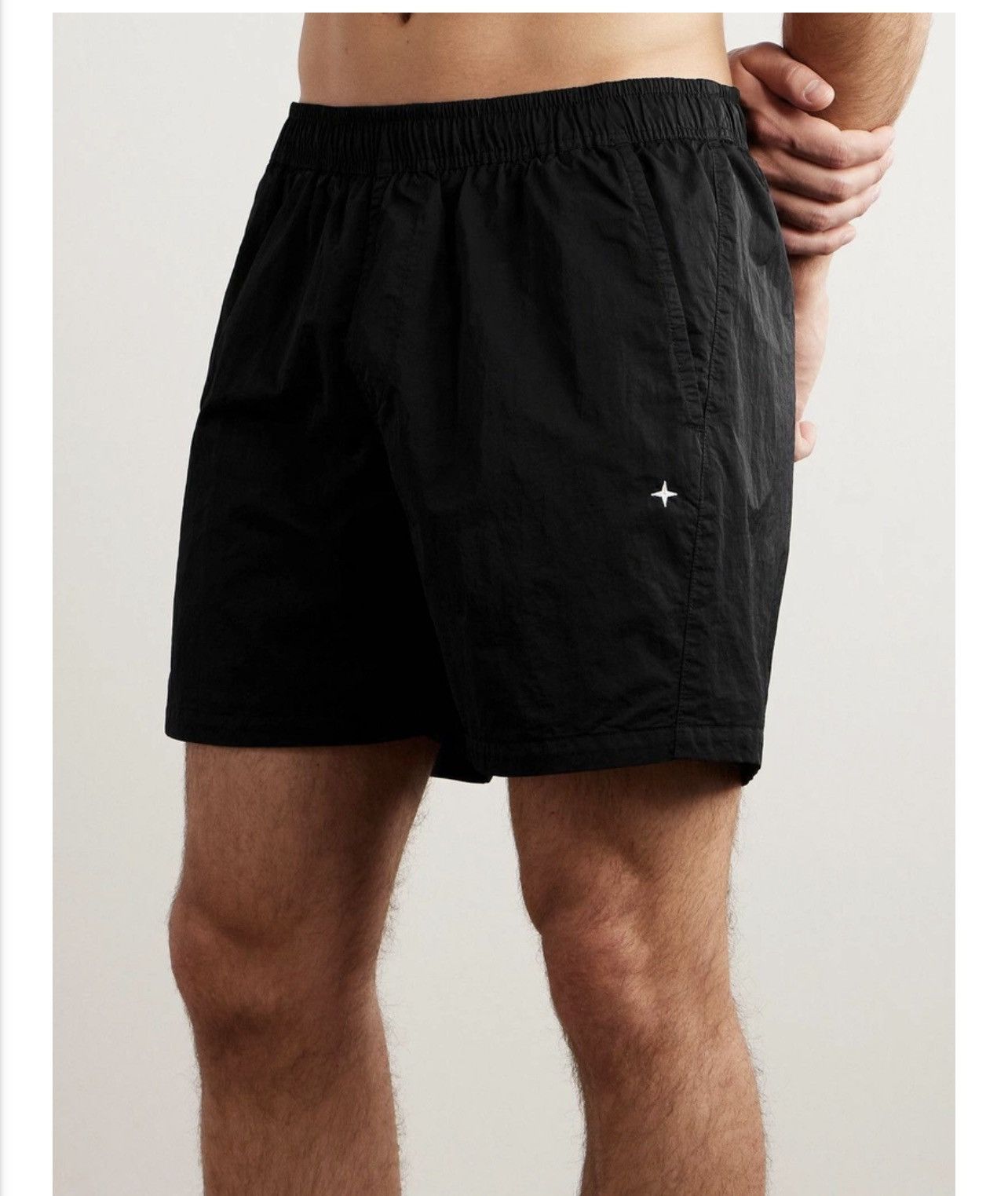 Stone Island Stone Island Logo-Embroidered Swim Shorts - Black Size XL Size US 36 / EU 52 - 2 Thumbnail