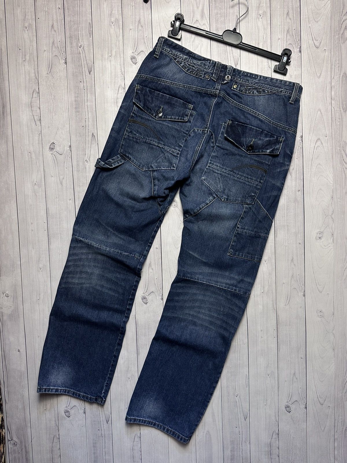 Other × Vintage Vintage cargo multi pocket denim jeans rare size 34/36 Size US 36 / EU 52 - 1 Thumbnail