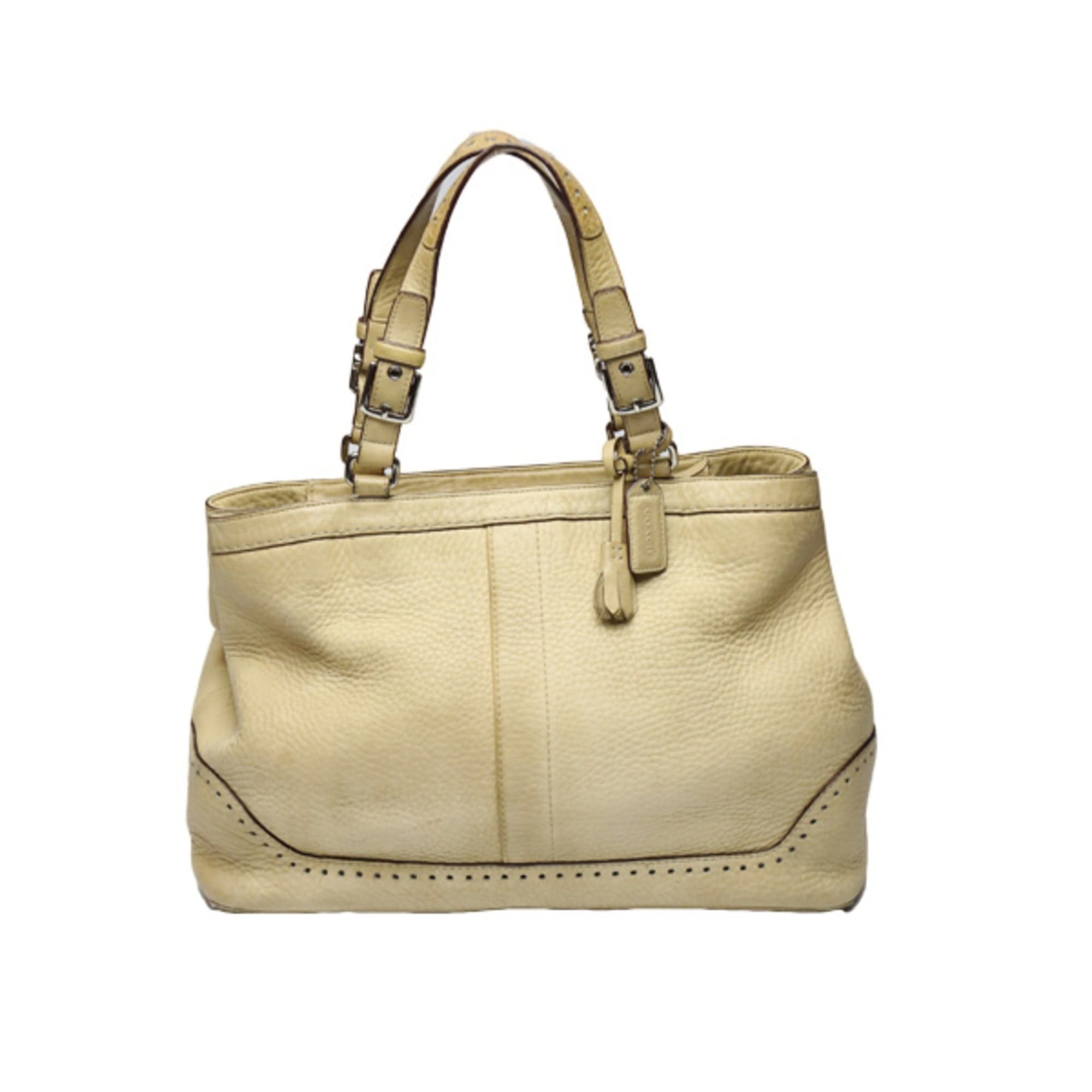 コーチ 5056 トートバッグ ベージュ  COACH  レザー Coach Coach 5056 Beige Leather Tote Bag Handbag | Grailed