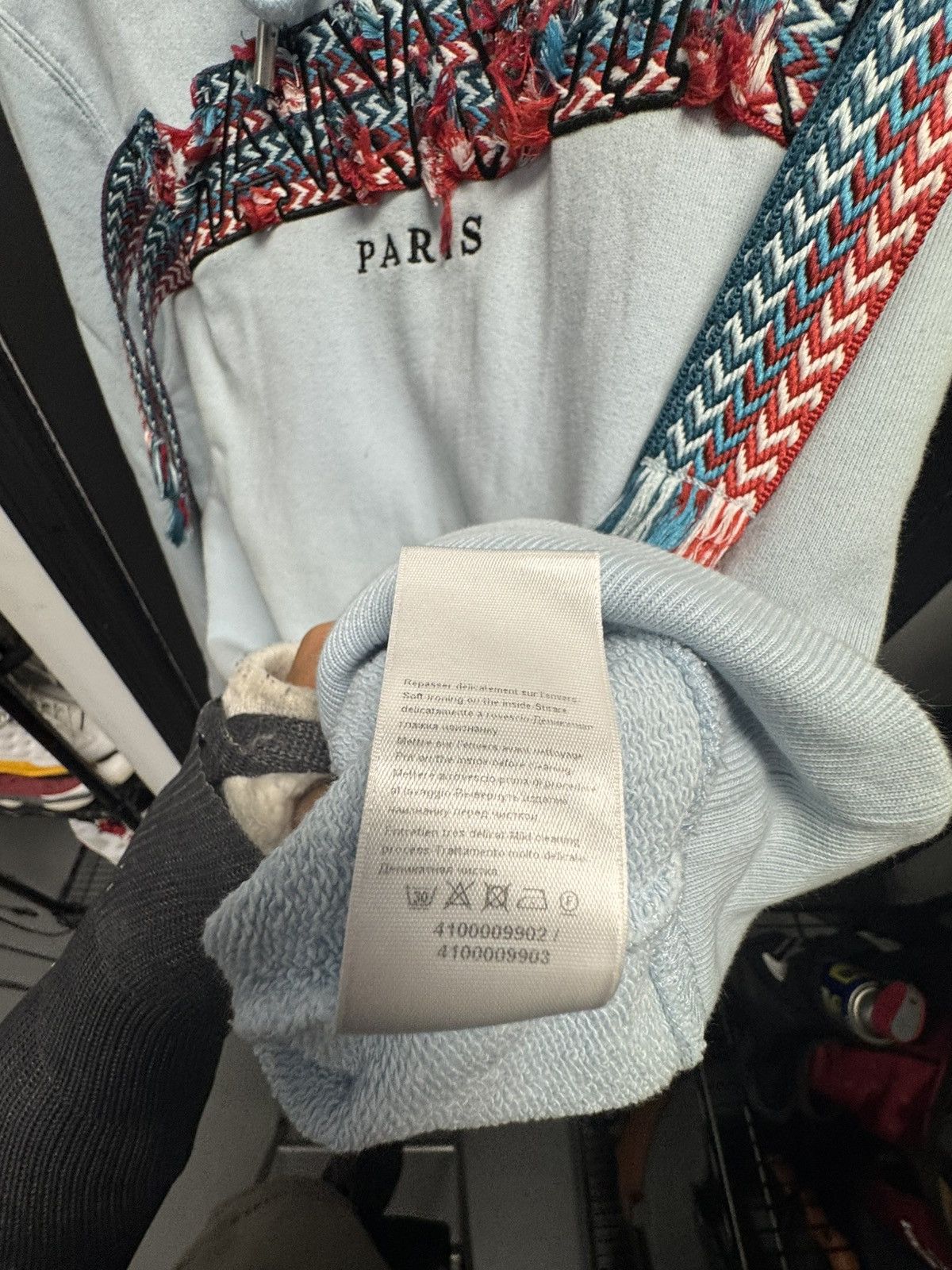 Lanvin Lanvin Embroidered Curb Hoodie Sky Blue Size US XS / EU 42 / 0 - 5 Thumbnail