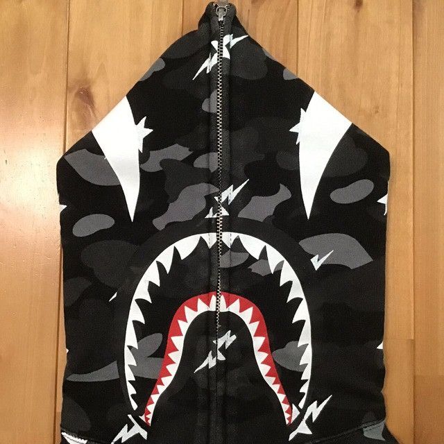 Bape × Black Scale BAPE × BLACK SCALE Shark full zip hoodie abathing ape Size US S / EU 44-46 / 1 - 3 Thumbnail
