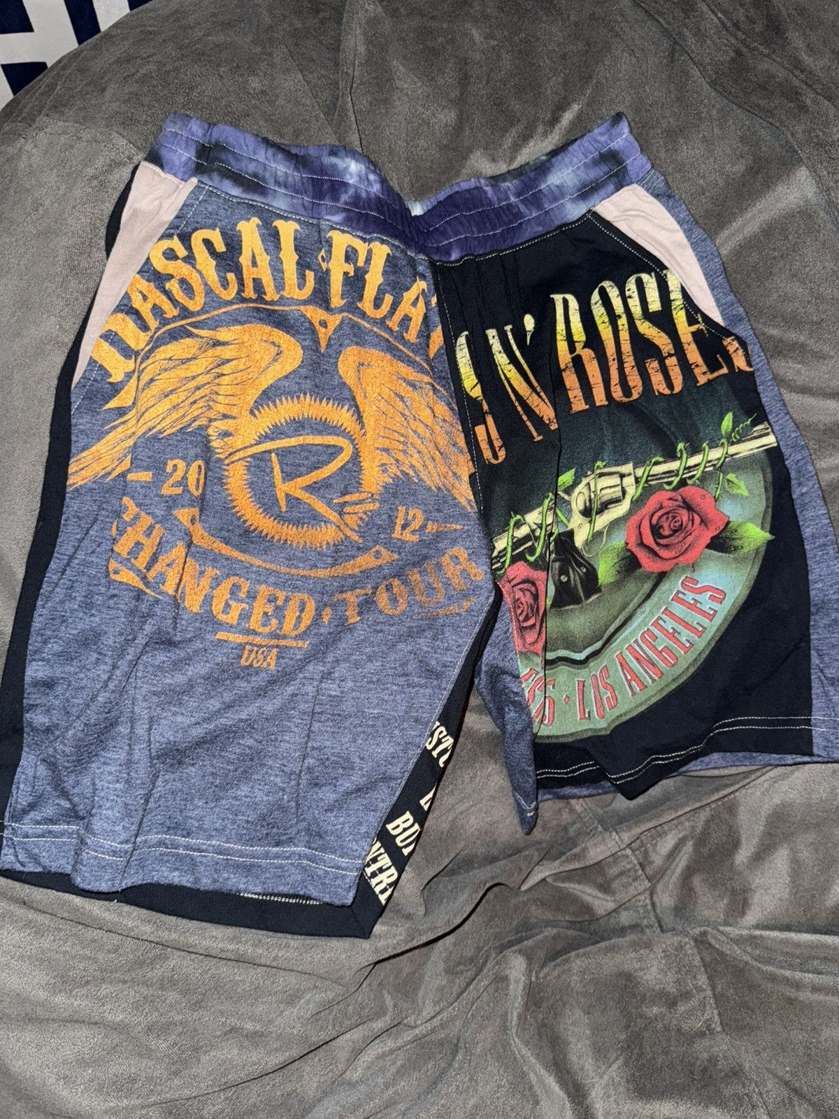 Band Tees × Round Two Custom Upcycle Shorts Size US 36 / EU 52 - 1 Thumbnail