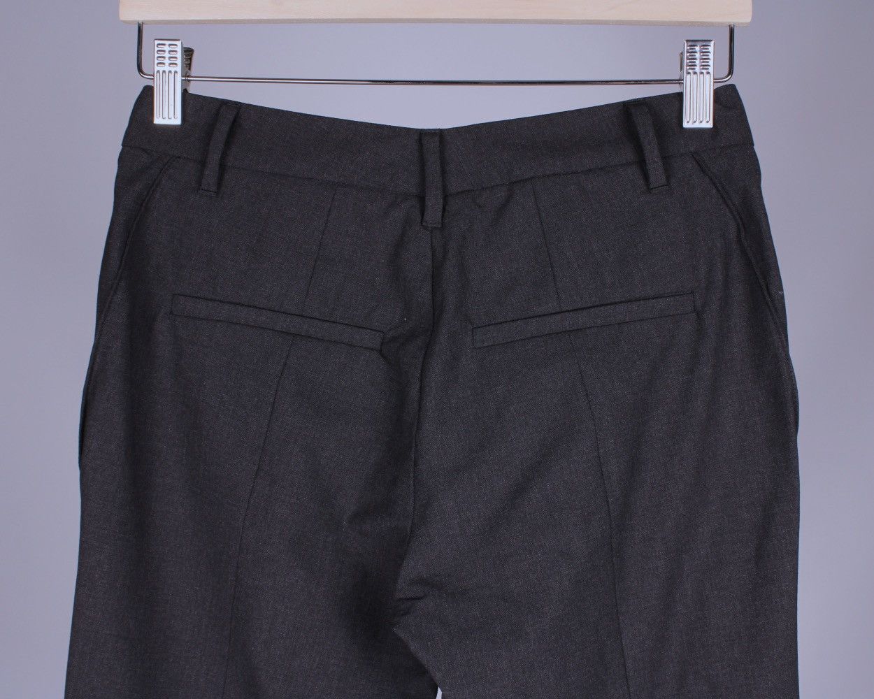 Brunello Cucinelli × Designer BRUNELLO CUCINELLI Wool Blend Dark Gray Ankle Pants Size 27" / US 4 / IT 40 - 9 Thumbnail