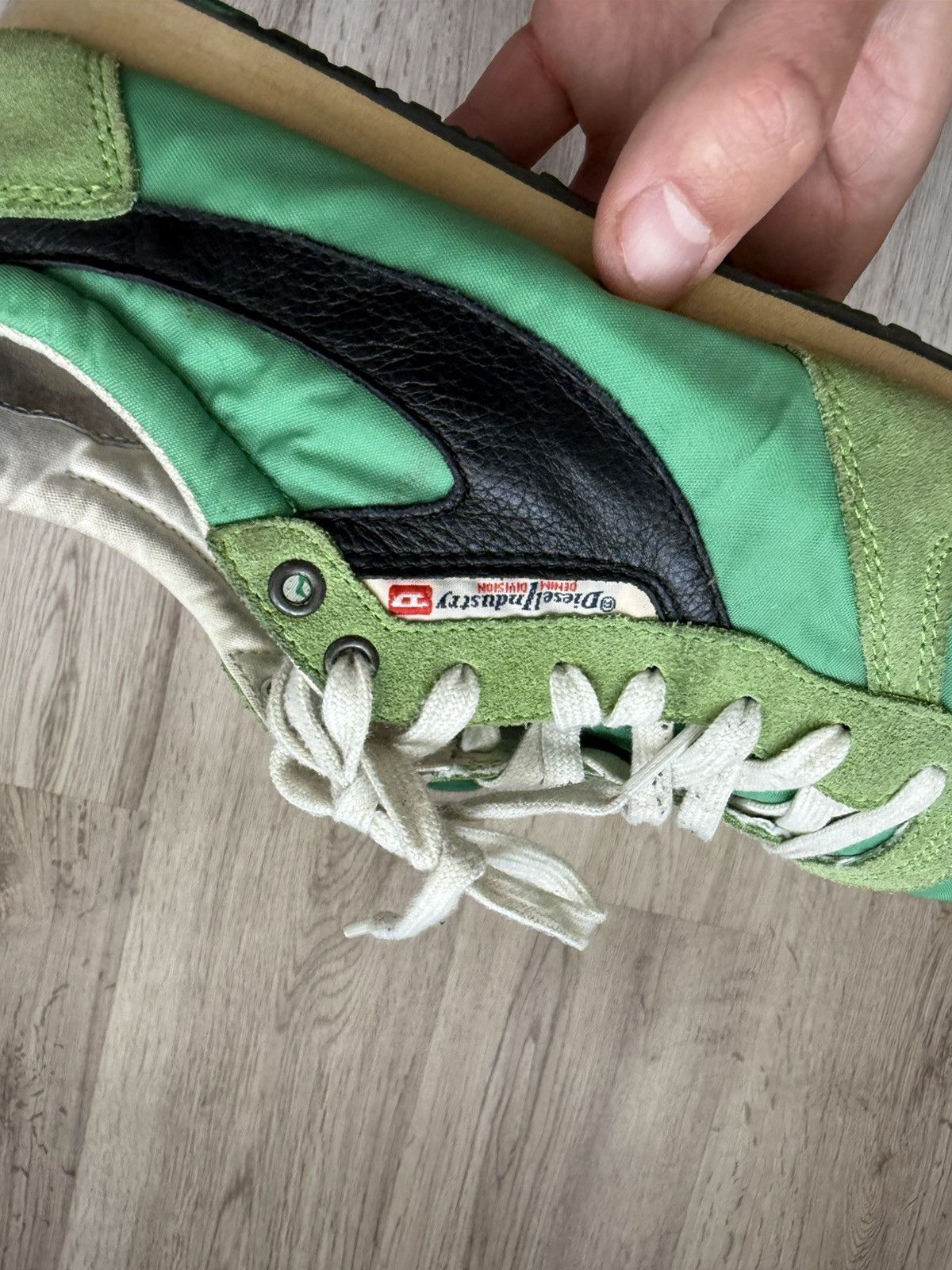 Diesel Vintage Diesel 978 Archive Runner Sneakers Green Y2K Nylon Size US 10.5 / EU 43-44 - 24 Thumbnail