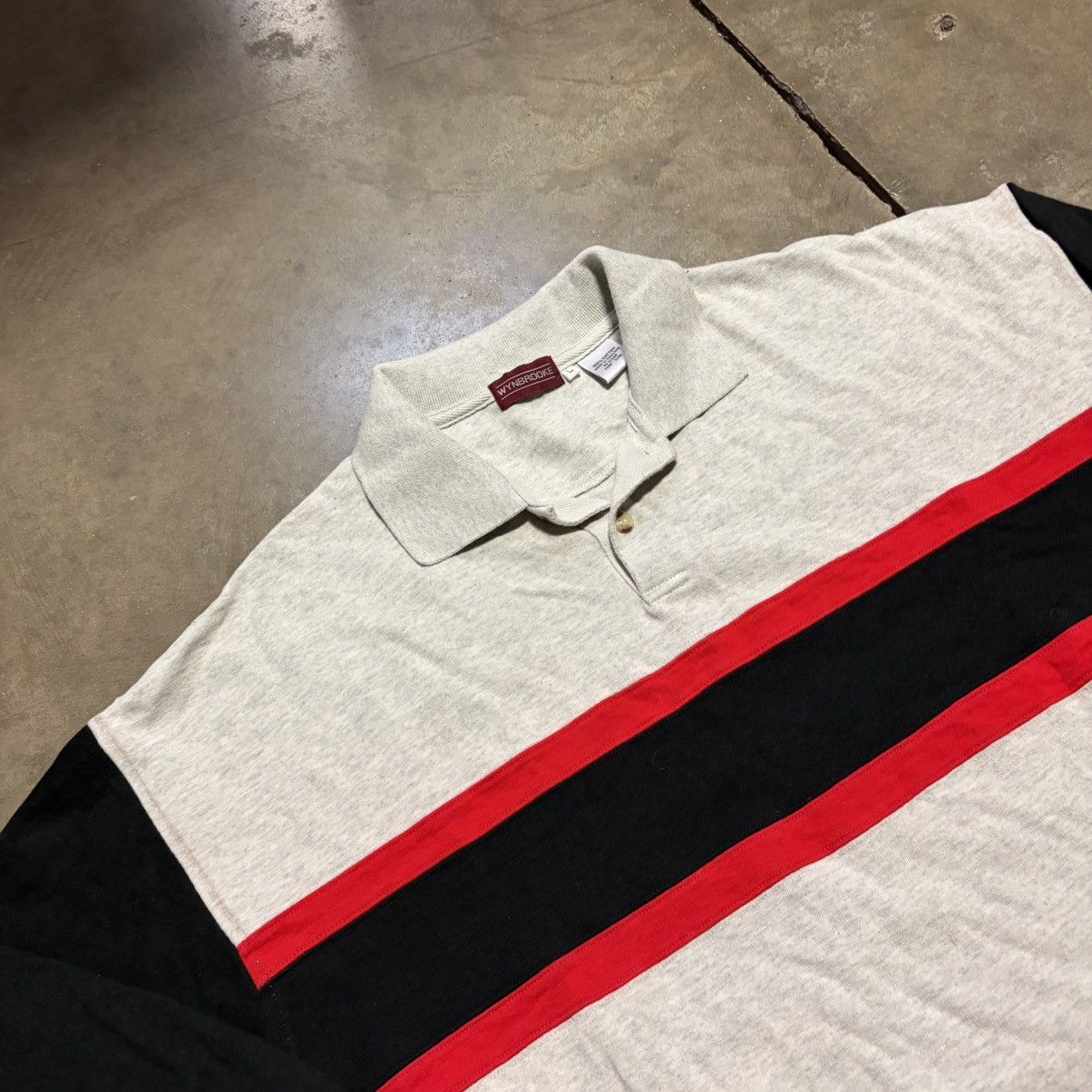 Vintage Vintage 90s Wynbrooke Rugby Polo Shirt Striped Preppy Size US L / EU 52-54 / 3 - 4 Thumbnail