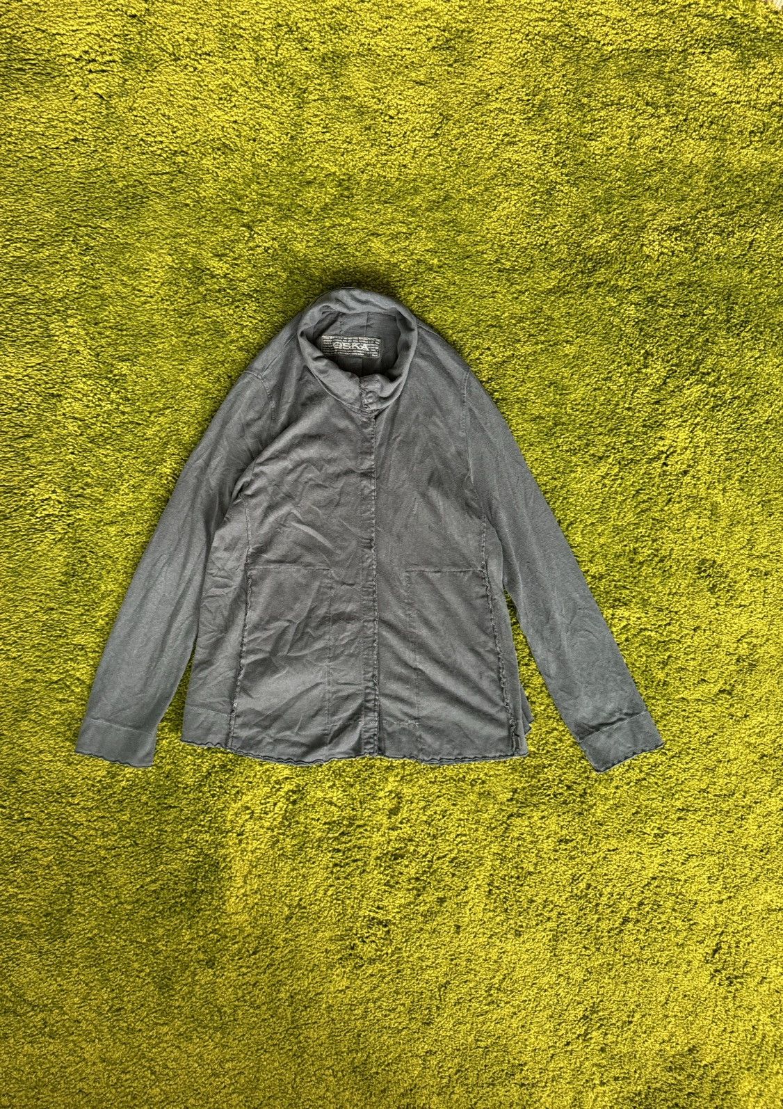 Designer Oska avant garde 100% hemp cardigan Size L / US 10 / IT 46 - 1 Thumbnail