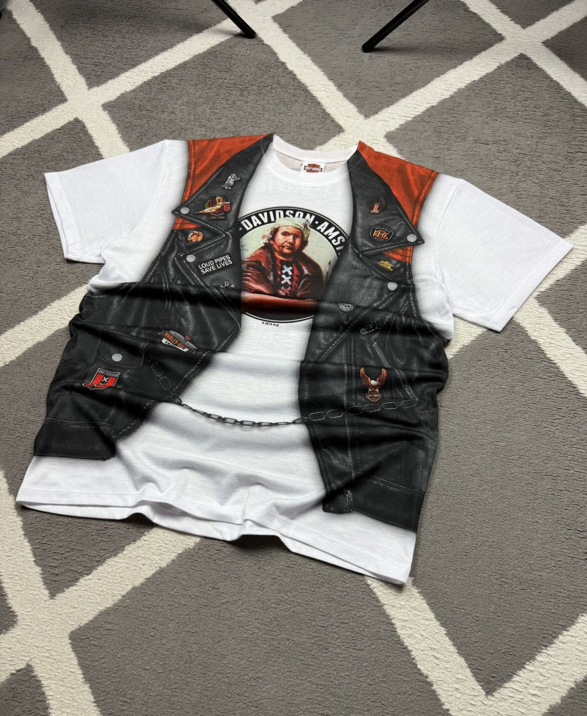 Harley Davidson Harley-Davidson Motorcycles Amsterdam Graphic T-shirt Tee M Size US M / EU 48-50 / 2 - 3 Thumbnail