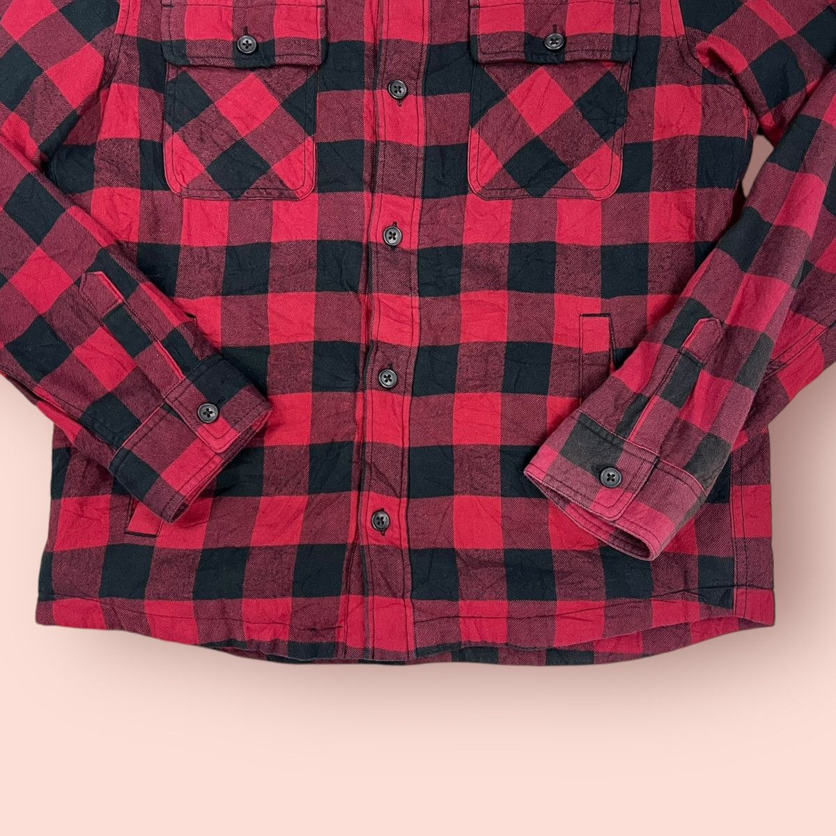 Flannel × Jun Takahashi × Uniqlo VINTAGE UNIQLO DOUBLE CHEST POCKET FLEECE LINING FLANNEL Size US L / EU 52-54 / 3 - 9 Thumbnail