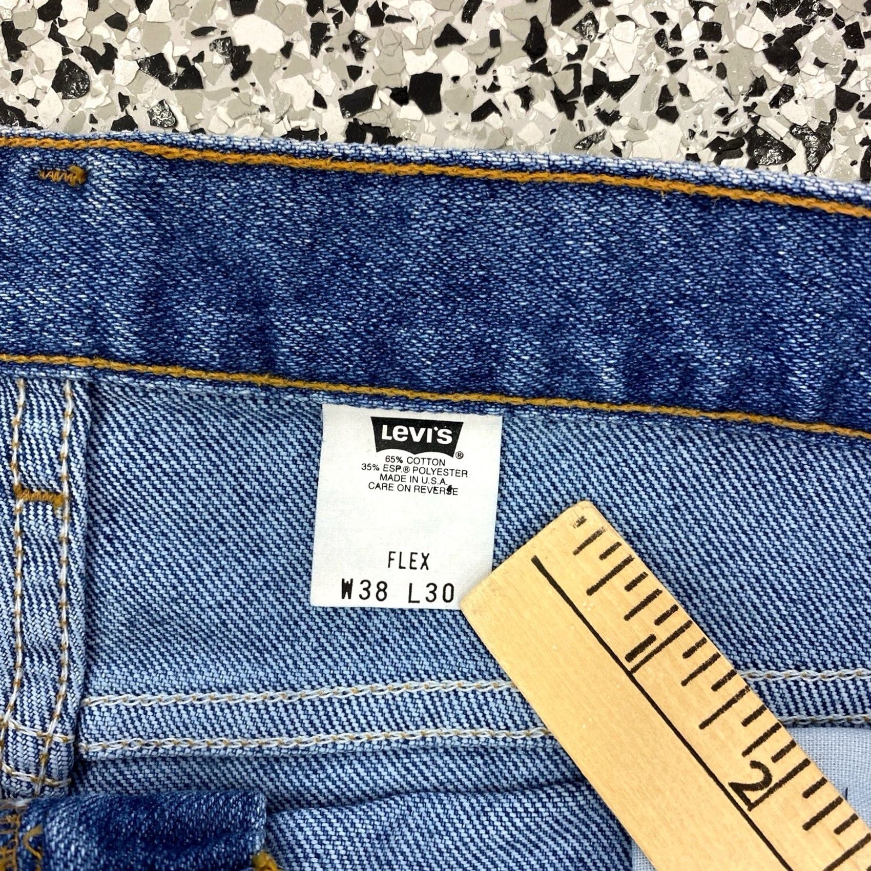 Levi's VINTAGE Levi's 540 Flex Jeans Tapered USA Made 38x30 Blue Cotton Brown Tab Mens Size US 38 / EU 54 - 3 Thumbnail