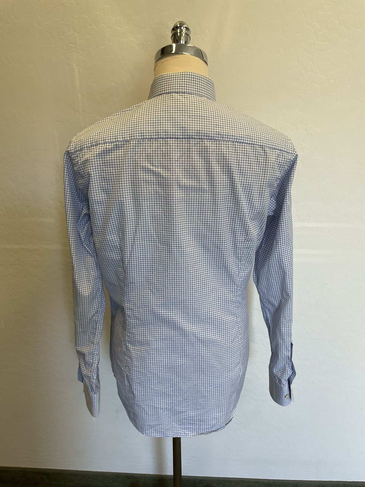 Eton ETON Slim-Fit Cutaway Collar Small Medallion Print Shirt Size US L / EU 52-54 / 3 - 4 Thumbnail