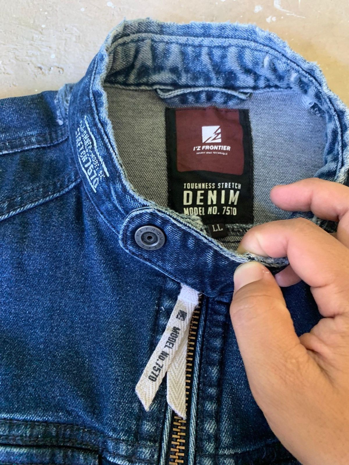 Japanese Brand I’Z Frontier 7570 Distressed Denim Rider Jacket Size US M / EU 48-50 / 2 - 7 Thumbnail