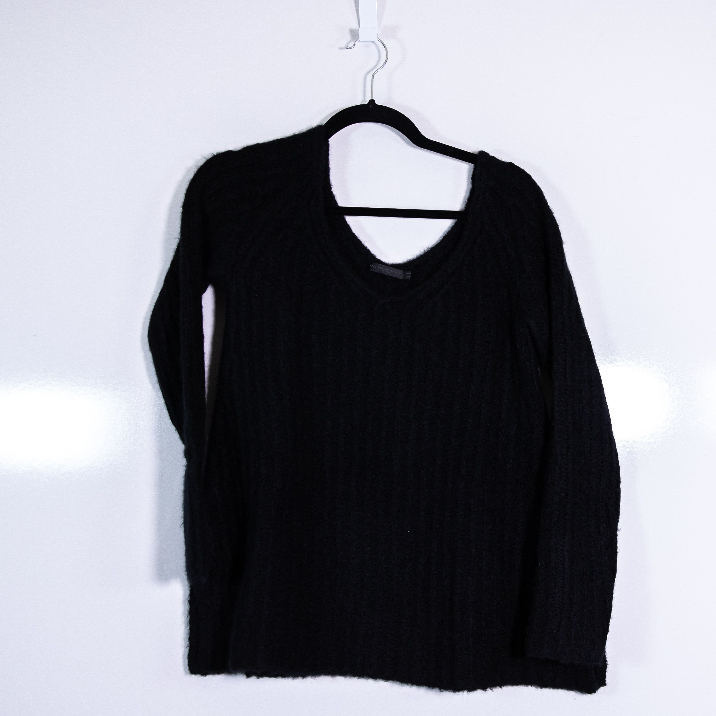 Donna Karan Donna Karan Cashmere Silk Fuzzy Knit V Size S / US 4 / IT 40 - 1 Thumbnail