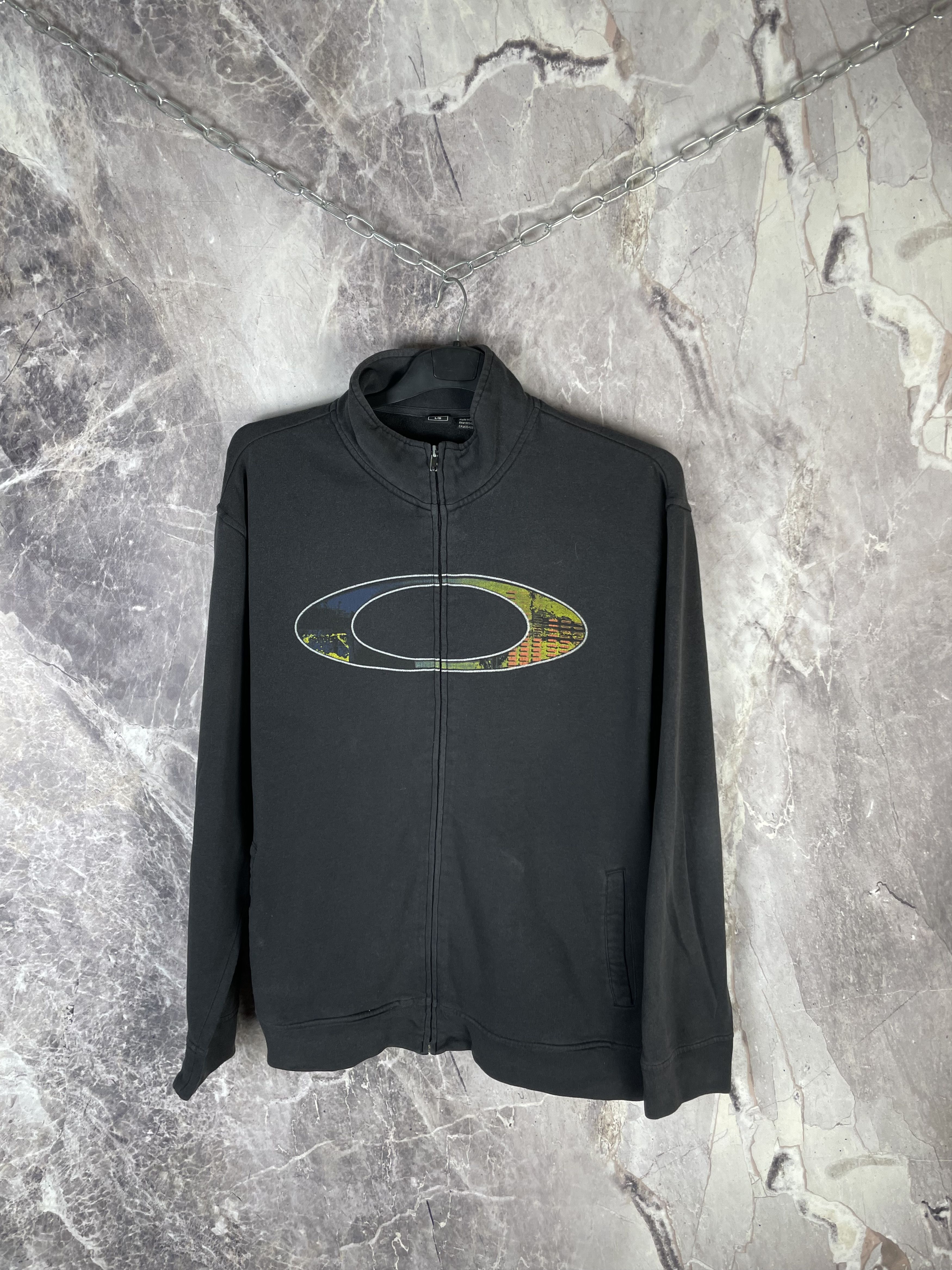 Oakley Vintage 90s Oakley Zip Up Hoodie Size US L / EU 52-54 / 3 - 2 Thumbnail