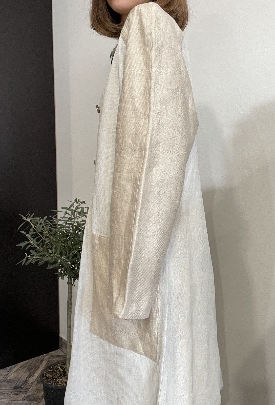Tillmann Lauterbach Tillmann Lauterbach Designer Linen Trench Button Up Coat Size S / US 4 / IT 40 - 5 Thumbnail
